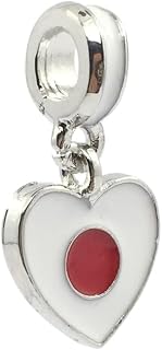 NOVASTORES Spain/Italy/Russia/Canada/Brazil/Germany National Flag Heart Pendant Charms European Beads Fit Charms Bracelets Diy Jewelry