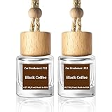C Classy Car Air Freshener Hanging 2 Pack,Black Coffee Essential Oil Diffuser for Cars, Cute Car Accessories, Long-Lasting Fragrance, C ar Fresheners for Women & Men Gift, Made in USA