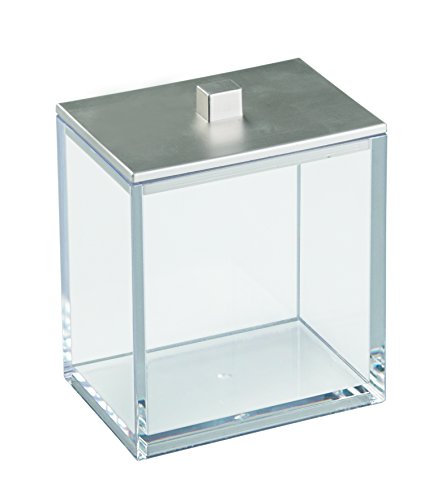 Idesign Clarity Metal Tumbler Makeup Toothbrush Holder For Bathroom, Countertop, Desk, Dorm, College And Vanity, Clear And Brushed, 1 X Canister #TOP2