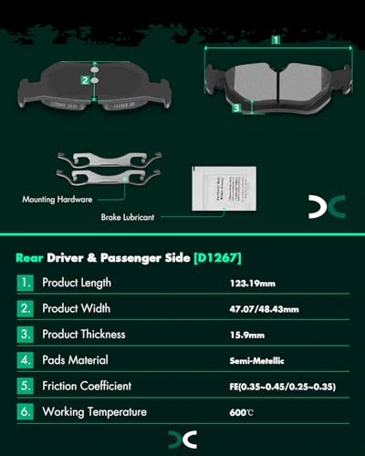 Image of SCITOO D1267 D918 Front Rear Semi-Metallic Brake Pads Sets Fit For BMW 328i | For 328i xDrive | For 328xi | For X1
