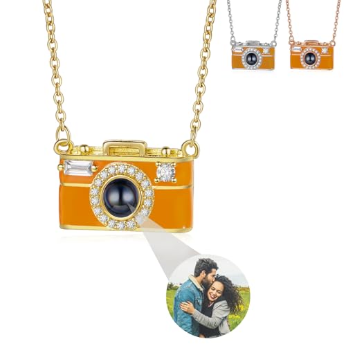 Gemmyshin Personalized Projection Necklace With Camera Hidden Inside Custom P...