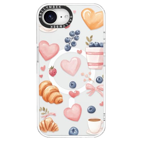 Coque iPhone 17e aimantée cadeau idéal motif coeur transparent MagSafe