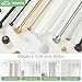 TANGWIN White Double Curtain Rods for windows 36 to 88:Adjustable Heavy Duty Double Curtain Rod for Bedroom Living Room,1Inch Pure White Iron Moden Decorative Telescopic Dual Drapery Rod Easy Install