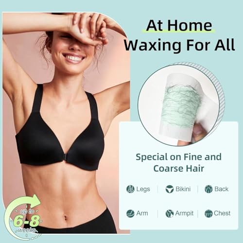 Image of Wax Heater Machine Roller Wax Warmer Kit for Hair Removal | Professional Waxing Kit for Women | Includes Wax Heater, Refill Cartridges & Wax Strips | Salon & Home Use Waxing Combo (03)