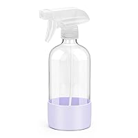 Vista 10 de Botellas de Spray de Vidrio con Protección de Funda de Silicona, Recipientes Vacíos Recargables de 16 onzas, Botellas de Spray Reutilizables