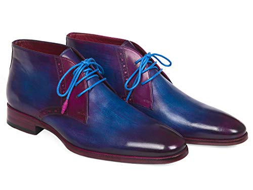 Bottes Chukka pour hommes bleu et violet au style gentleman moderne Paul Parkman