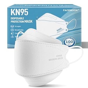 KN95 Face Mask Disposable Adults – 100 Pack Adjustable KN95 Face Mask 5 Layer Protection Breathable Comfortable Respirator Women Men KN95 Mask Individually Wrapped