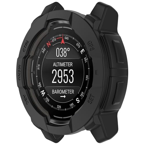 Coque silicone Garmin Instinct 3 45mm LOKEKE noire de protection