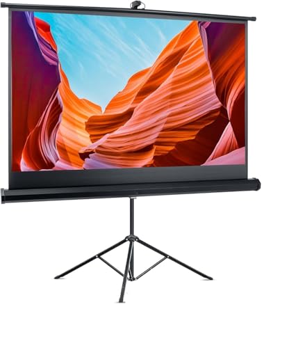 Image of Spline Tripod Type Matt White Projector Screen, 4 Ft. x 4 Ft., Supports Ultra HD Active 3D-4K Ready Viewing Technology, with Stand(White) Recently launched#3