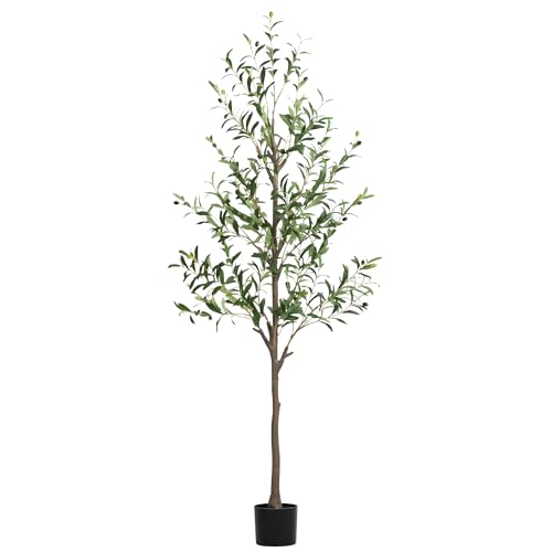 Artificial Olive Tree, Tall Faux Olive Trees for Indoor Outdoor, ...