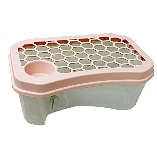 Image of Jainsons Pet Products Turtle Tank Aquarium-Turtle basking Platform，Swimming Area, breeding Hibernation Area, (Accessories not Included) Color May Vary (15 INCH-TANK-D-13)