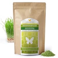 500g Weizengras Pulver, aus jungen Gräsern, ohne Zusätze, Rohkostqualität, schonende Verarbeitung bei niedrigen Temperaturen (500g)