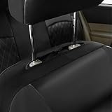 DYOUen 9PCS Universal 5 Seats Leather Car Covers Seat Protectors Set Automotive Surround Breathable Cushion cover for Most Sedans, Vans, SUVs, Trucks, Black - Image 5
