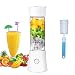 Produktbild Mini Standmixer, USB Wiederaufladbare Tragbarer Entsafter 6 Edelstahlklingen Leistungsstarker Obst und Gemüse Mixer 480ml 4000mAh Smoothie Maker für Büro Küche Outdoor-Sportarten(Weiß)