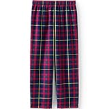 Lands' End Kids Flannel Pajama Pants Red/dark Navy Multi Plaid Kids 10