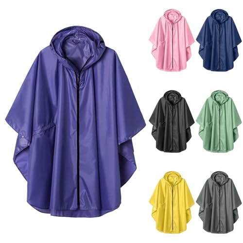 TANGNADE Rain Ponchos for Adults Waterproof Lightweight Unisex Hooded Raincoat for Outdoor Travel Hiking Camping