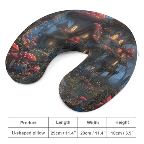 Almohada de viaje de espuma viscoelástica en forma de U miniatura 2