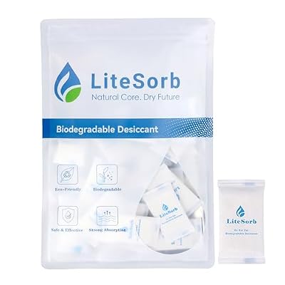 Natural Plant Fiber Moisture Absorbers for Food, Premium Moisture Absorption Desiccant Eco-Friendly Safe for Luxury, Collectibles, Handbags, Shoes, Camera, Guitar (5g x 100pcs)