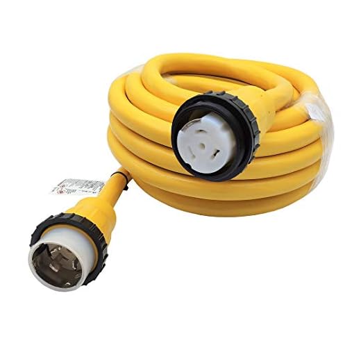 Parkworld 60943 Marine Shore Power Extension Cord 50 AMP SS2-50P to SS2-50R, Marine Shore Power Cord SS2-50 male to female 50A 125V/250V (36FT)