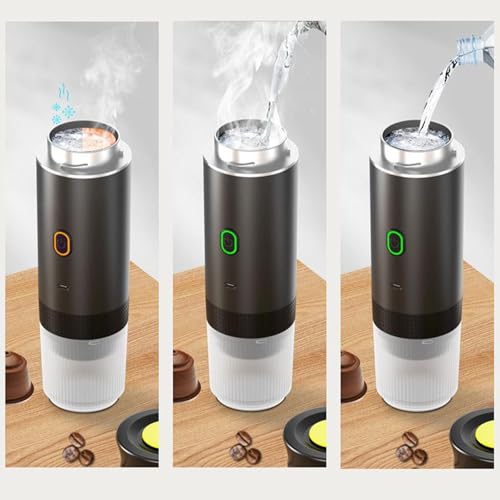 Machine à café portable rechargeable noire avec extraction haute pression pour camping - 8