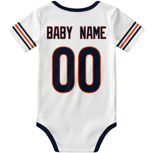 Image of KREDE Baby Clothes Custom Name Bodysuit for Baby Boy Gifts | Short Sleeves Bodysuit with Custom Number Name