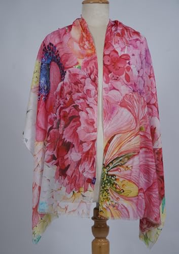 Image of VIC Cotton Modal Digital Print Scarf for Women | Digital Print Designer Stole | Soft Lightweight Luxury Wrap | Premium Cotton Modal Blend | 55 x 170 cm | VIC-SM-DP5517