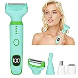 Beanify Electric Razors LED Display for Women Men, 2025 Wet/Dry Lady Shaver,4 in 1 Cordless Hair Remover with IPX7 Waterproof,Smooth & Silky Portable Bikini Electric Grooming Set