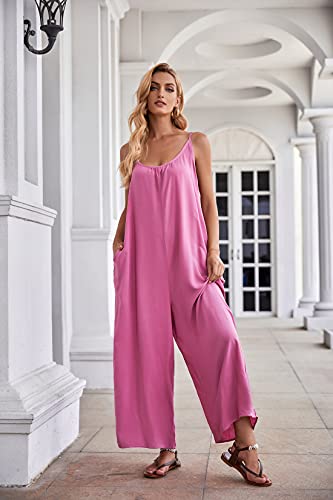 Image of BUENOS NINOS Women's V Neck Floral Maxi Dress Boho Printed Adjustable Spaghetti Strap Ethnic Beach Long Dress with Pockets