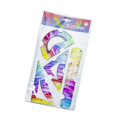 明るい色合いの芸術的な描画ツールクリエイティブプロジェクト用の柔軟なストレートエッジ定規軽量素材創造性のための芸術的な定規