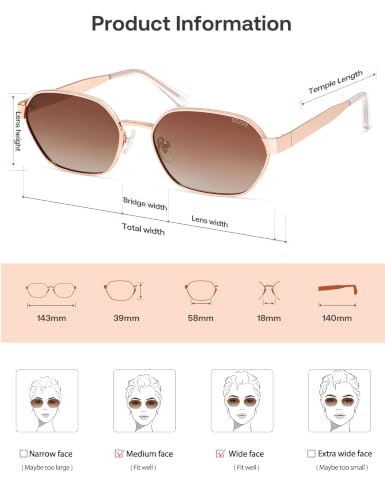 Image of SOJOS Trendy Polarized Hexagon Sunglasses Womens Mens SJ1238