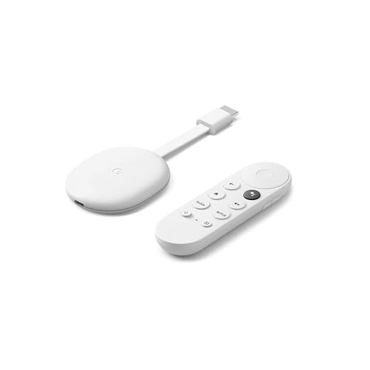 Google Chromecast with Google TV (4K)- Streaming Stick Entertainment with Voice Search - Watch Movies, Shows, and Live TV in 4K HDR - Snow