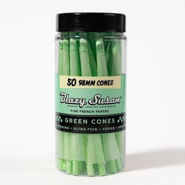 Blazy Susan Green Tubes - 50 Count (98mm) | GMO-Free FSC-Certified