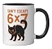 Haunted Black Cat Funny Math Meme 6x7 Halloween Algebra Joke Ceramic Mug, Black/White