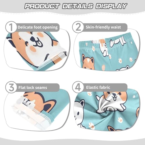 Bolaz Toddler Girls Leggings Printed Yoga Pants Leggings Cute Little Dog for Kids3