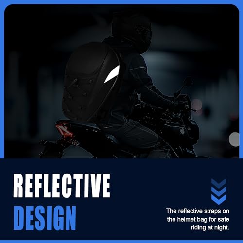 image for E-riding Waterproof Motorcycle Tail Bag, 25L-38L Large Capacity Motorb