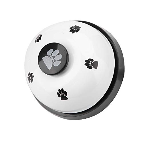 SUNGOOYUE Pet Bell Toy Interactive Toy for Dog Cat Iron Robuust Sustainable Sustainable for Pets and Gifts Liker Training (WHITE)