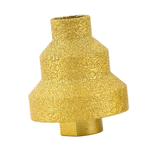 Leefasy Pagoda Chamfer Finger Bit Pagoda Milling Bit Thread Enlarge Shape Chamfer Finger Hole Pagoda Chamfer Drill for Marble Granite, M14