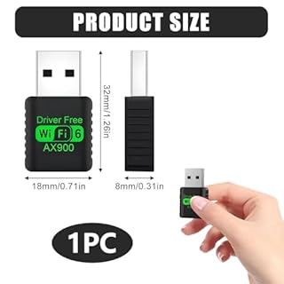 Chiavetta WiFi per PC, USB WiFi 6 AX900, Adattatore Wi-Fi USB Dual Band 5GHz 2.4GHz, Velocità fino a 900 Mbps, Chiavetta Internet con Tecnologia MU-MIMO e Crittografia WPA3, Supporta Windows 7/10/11