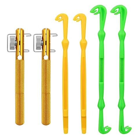 Realure 6 Pcs Fast Hook Tyer Fishing, Line Hook Loop Tyers for Fishing with Easy Hook Knot Tying Tool and Remove Disgorger Fishing for Fly Fishing Sea Fishing Gift, Fishing Gifts for Men Cover