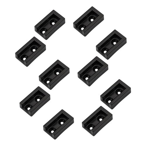 BUGUUYO 10pcs Closet Rod Base Brackets for Wardrobe Clothes Rail Holder Easy Installation Secure Support for Hanging Rods