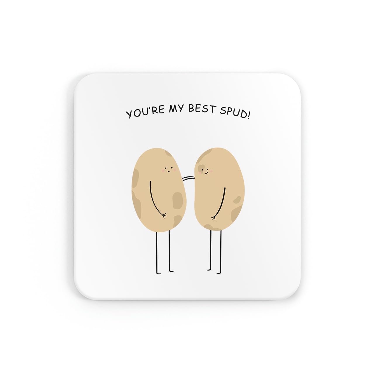 You're my best spud, potato, coaster, funny, fun, cute, drinks mats, drinks coasters, tea, coffee, household accessories, kitchen accessories