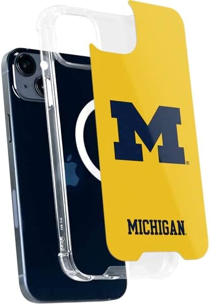 Skinit Phone Case Compatible with MagSafe iPhone 14 - Officially Licensed University of Michigan M Logo Yellow Design