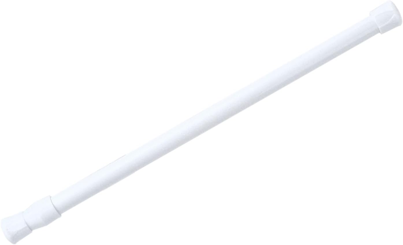 Dioche Adjustable Spring Tension Curtain Rod with AntiSlip Rubber Ends, Extendable High Carbon Steel Shower and Closet Rail for Windows, 28-62 Inches