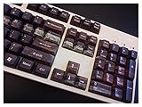 Tastenkappen 1 Satz 60/87/104 Tasten Holzkorn PBT farbstoff Sublimation Keycaps Mechanische Tastatur Schlüsselkappen Wird für Alle Arten Von Mechanischen Tastaturen ( Color : 104 keys top printed )