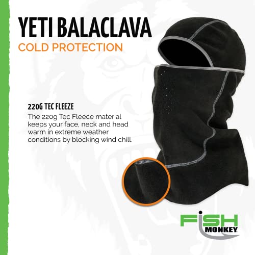 Fish Monkey Fm42-Bl Yeti Fleece Balaclava, Black #TOP2