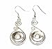 Interchangeable Mini 12mm Snap Jewelry Hook Earring Swirl Design by My Prime Gifts
