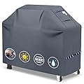 CUSSIOU Grill Cover BBQ Grill Cover 600D Heavy Duty Waterproof Gas Grill Cover, UV & Dust & Rip-Proof, Barbecue Grill Covers for Weber, Brinkmann, Char Broil Grills Cover (64" L x 26" W x 48" H, Grey)