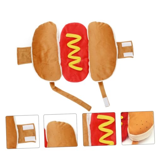 Disfraz para perros Hot Dog tamaño M naranja miniatura 5