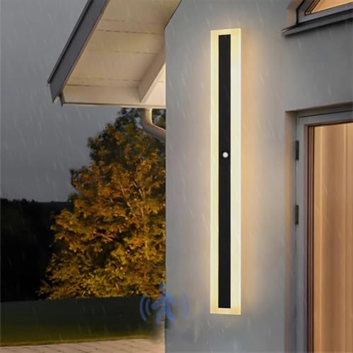 Détecteur de mouvement lampe murale LED extérieur longue de 80cm étanche IP65 moderne