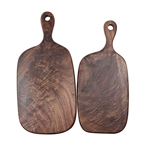 Tabla de Cortar Tabla de cortar de madera de primera calidad con mango, tabla de cortar de doble cara, tablas para cortar pan, verduras/frutas, cenas con agujero, tabla de cortar para trinchar carne o